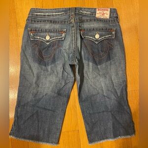 True Religion Blue Denim Shorts